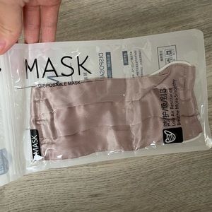 pink silk mask